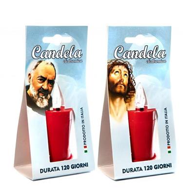 LUMINO ELETTRICO CANDELA LUCE TREMANTE ROSSA