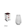 VASO IN VETRO A RIGHE 20 CM