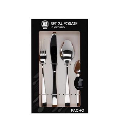 POSATE ACCIAIO PACHO ARGENTO CONF. 24 PZ