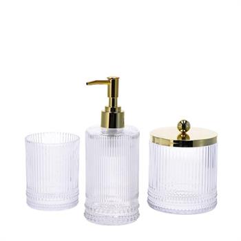 SET DA BAGNO IN VETRO 3 PZ