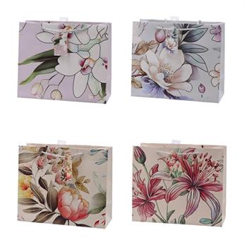 BORSA IN CARTA 31 X 12 X H 26 CM 4 DECORI ASS