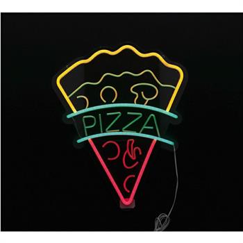 INSEGNA LUMINOSA NEON LED PIZZA 34 X 42 CM