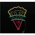 INSEGNA LUMINOSA NEON LED PIZZA 34 X 42 CM