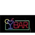 INSEGNA LUMINOSA NEON LED BAR 42 X 22 CM