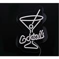 INSEGNA LUMINOSA NEON LED COCKTAILS 24 X 34 CM