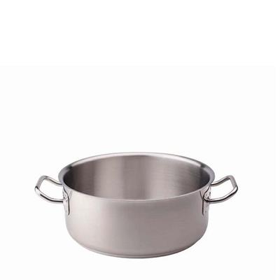 CASSERUOLA BASSA INOX 18/10 2 MANICI 16 CM