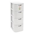 CASSETTIERA DOMUS 4 SLIM BIANCO POLVERE