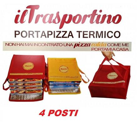 BOX TERMICO PORTA PIZZA 4POSTI COLORI ASS.