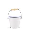 SECCHIELLO SMALTATO BIANCO BLU D. 14 CM