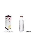 BOTTIGLIA VETRO CON TAPPO SUGHERO 1 LT