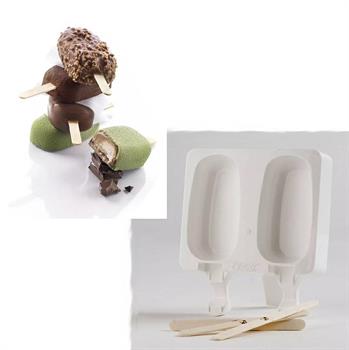STAMPO SILICONE SET 2 EASY CREAM 93 X 48,5 X H 25 MM BIANCO