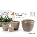 CASPO CERAMICA 4 PZ DECORO SABBIA TORTORA