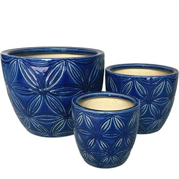 CASPO CERAMICA DALIA TRIS 28/21/15 CM COLORE BLU
