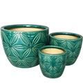 CASPO CERAMICA DALIA TRIS 28/21/15 CM COLORE VERDE