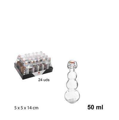 BOTTIGLIA IN VETRO 50 ML TAPPO MECCANICO