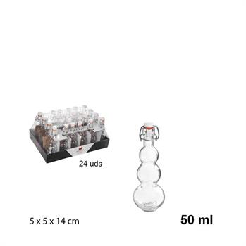 BOTTIGLIA IN VETRO 50 ML TAPPO MECCANICO
