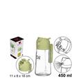 BOTTIGLIA IN VETRO DECORATO 450 ML TAPPO SALVAGOCCIA