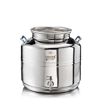 BIDONE INOX MODELLO EUROPA 30 LT PREDISPOSIZIONE RUBINETTO