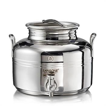 BIDONE INOX MODELLO EUROPA 5 LT CON RUBINETTO