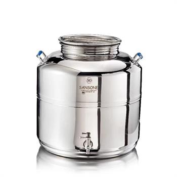 BIDONE INOX MODELLO EUROPA 50 LT PREDISPOSIZIONE RUBINETTO