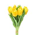 FIORE BOUQUET 7 TULIPANI IN GOMMA 31 CM GIALLO