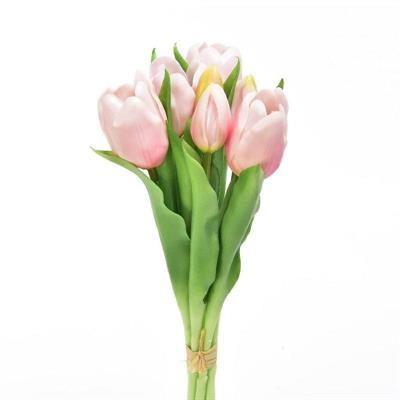 FIORE BOUQUET 7 TULIPANI IN GOMMA 31 CM ROSA