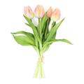 FIORE BOUQUET 5 TULIPANI CANGIANTI IN PVC 20X6XH31 CM ROSA
