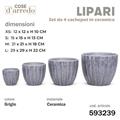 CASPO CERAMICA LIPARI GRIGIO SET 4 PZ D. 29/21/15/12 CM