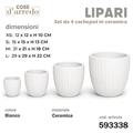 CASPO CERAMICA LIPARI BIANCO SET 4 PZ D. 29/21/15/12 CM