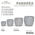 CASPO CERAMICA PANAREA GRIGIO SET 4 PZ D. 29/21/15/12 CM