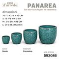CASPO CERAMICA PANAREA VERDE SET 4 PZ D. 29/21/15/12 CM