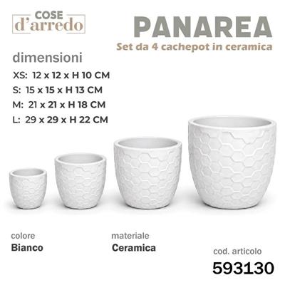 CASPO CERAMICA PANAREA BIANCO SET 4 PZ D. 29/21/15/12 CM