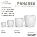 CASPO CERAMICA PANAREA BIANCO SET 4 PZ D. 29/21/15/12 CM
