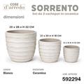 CASPO CERAMICA SORRENTO BIANCO SET 3 PZ D. 28/20/15 CM