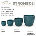 CASPO CERAMICA STROMBOLI VERDE SET 4 PZ D. 29/21/15/12 CM