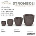 CASPO CERAMICA STROMBOLI TORTORA SET 4 PZ D. 29/21/15/12 CM