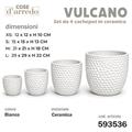 CASPO CERAMICA VULCANO BIANCO SET 4 PZ D. 29/21/15/12 CM