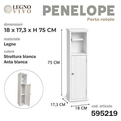 MOBILETTO PORTAROTOLO PENELOPE BIANCO CON ANTA