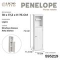 MOBILETTO PORTAROTOLO PENELOPE BIANCO CON ANTA