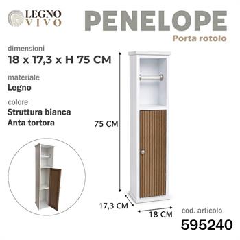 MOBILETTO PORTAROTOLO PENELOPE BIANCO ANTA TORTORA