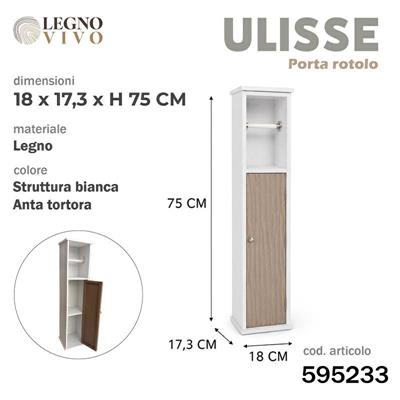 MOBILETTO PORTAROTOLO ULISSE BIANCO ANTA TORTORA