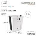 PATTUMIERA PIEGHEVOLE IN SILICONE AQUA 5,5 LT