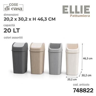PATTUMIERA ELLIE 20 LT COLORI ASS