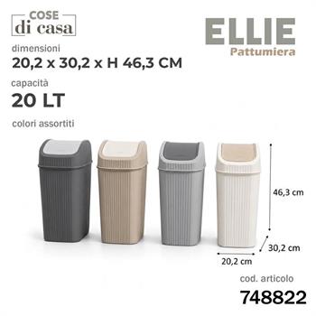 PATTUMIERA ELLIE 20 LT COLORI ASS