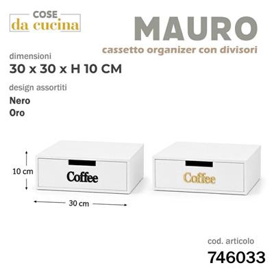 SCATOLA ORGANIZER MAURO COFFEE 30 X 30 X H10 CM COLORI ASS
