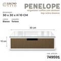 SCATOLA ORGANIZER PENELOPE COFFEE TOP VETRO BIANCO