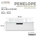 SCATOLA ORGANIZER PENELOPE COFFEE TOP VETRO BIANCO