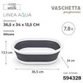 VASCHETTA PIEGHEVOLE IN SILICONE AQUA 7,8 LT