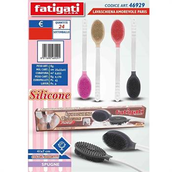 SPAZZOLA LAVASCHIENA AMOREVOLE IN SILICONE COLORI ASS