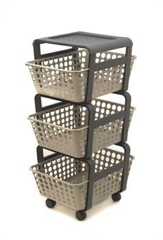 CARRELLO PORTAOGGETTI MODULA COLORE TORTORA